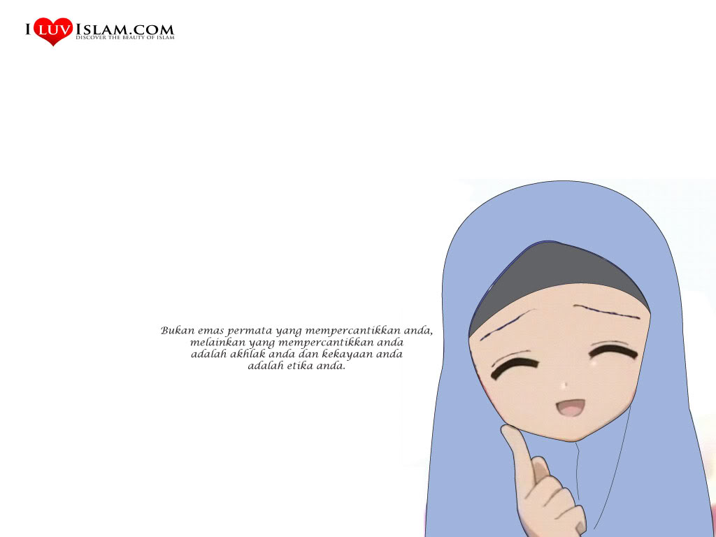 Gambar Kartun Wanita Muslimah Dengan Kata Kata Top Gambar