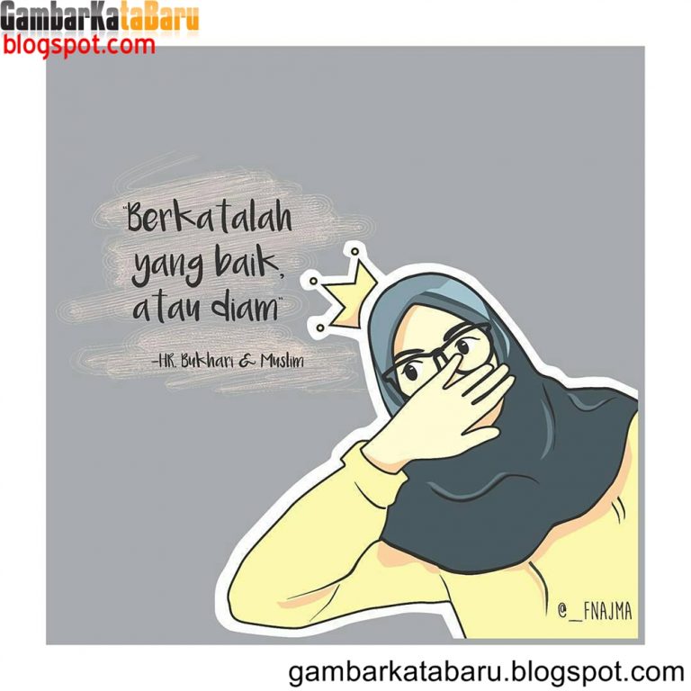 Kata-kata Muslimah tentang Berkata Baik atau Diam | Kartun Muslimah