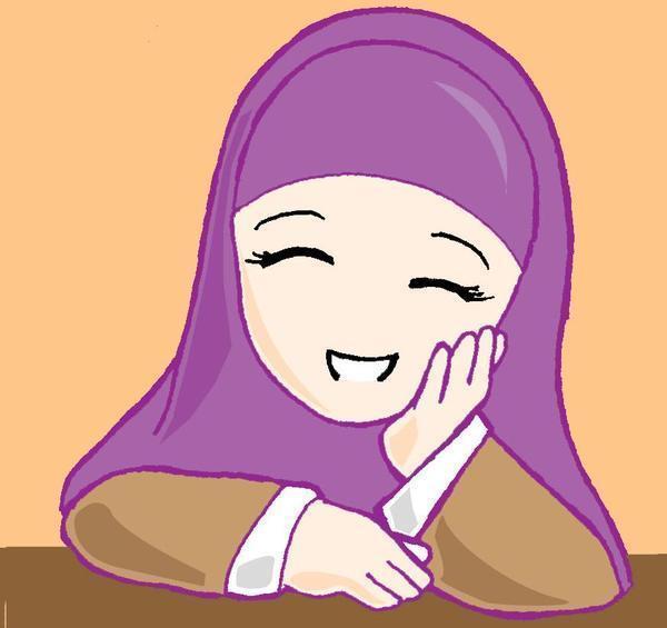 Gambar Kartun Muslimah Bahagia