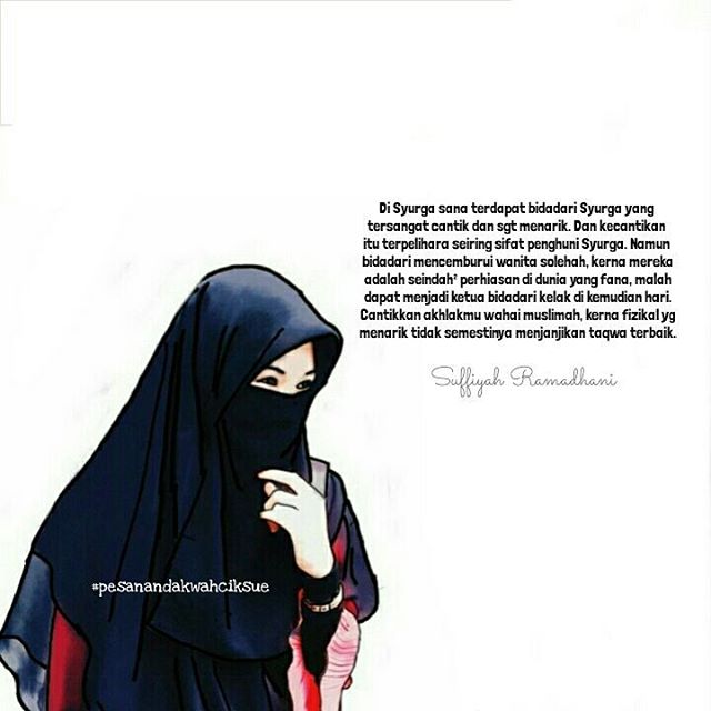 Gambar Kartun Muslimah Bercadar Bidadari Syurga