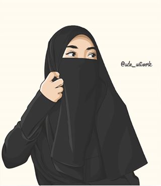 Gambar Kartun Muslimah Bercadar Cantik