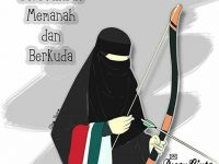 Gambar Kartun Muslimah Bercadar Memanah