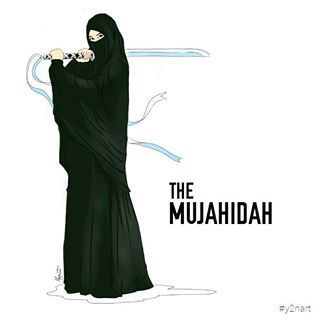 Gambar Kartun Muslimah Bercadar Mujahidah