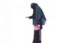 Gambar Kartun Muslimah Bercadar Naik Puncak Travelling
