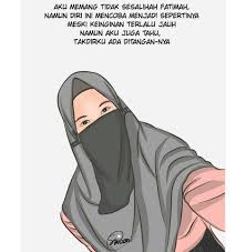 Gambar Kartun Muslimah Bercadar Tak Sesholihah Fatimah