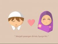 Gambar Kartun Muslimah Jatuh Cinta Pasangan yang Diridu Syurga