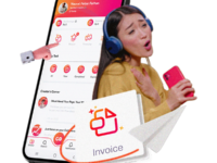 Tampilan BillMyClient di aplikasi BintanGO untuk memudahkan kreator, influencer, freelancer, maupun brand membuat invoice